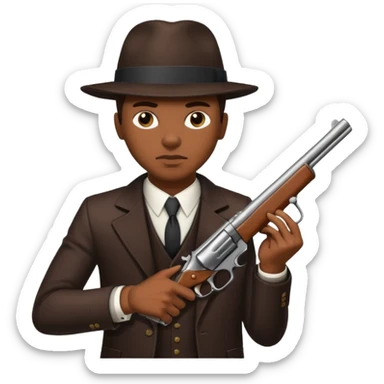 African American gangster taliban terrorist with a gun sticker