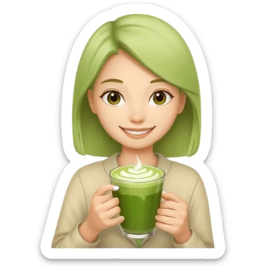 Matcha girl sticker