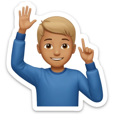 Un muchacho asiendo el dab sticker