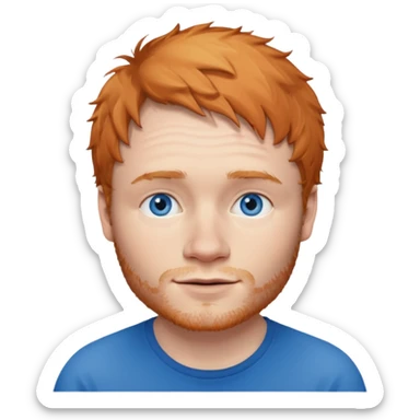 Ed Sheeran with blue eyes sticker