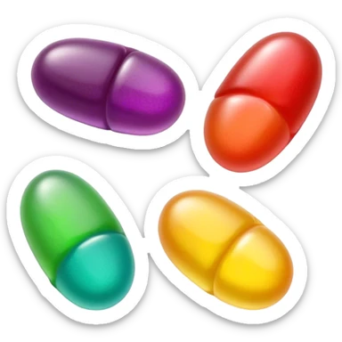 3 jelly beans sticker