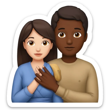 Women wraps her hand on man penis  sticker