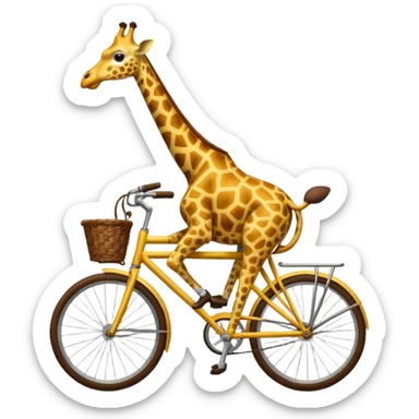 Jirafa en bicicleta  sticker