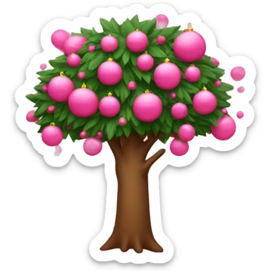 arbol de navidad rosa sticker