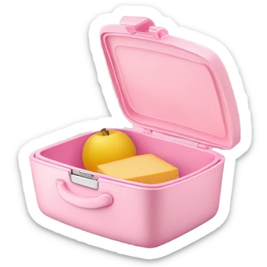 Light pink lunchbox open sticker