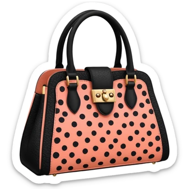 Bright Coral pink and black Cheetah print handbag sticker