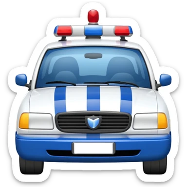 police car de face france sticker