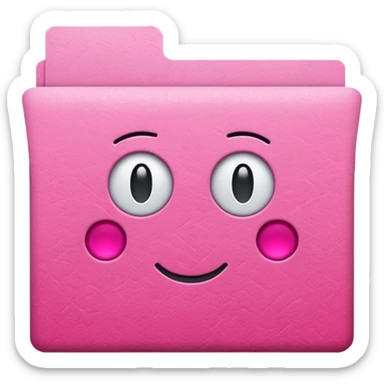 mac os mixed papers skeuomorphic pink sticker