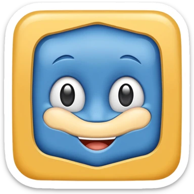 Ein blaer quadrat komplett blau!# sticker