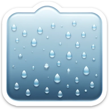 a close-up of a glass surface covered with small water droplets and light fog, as if from steam or humidity — some droplets sliding down slowly — soft reflections and blurred transparency give a realistic misty look — clean, glossy design with gentle lighting sticker