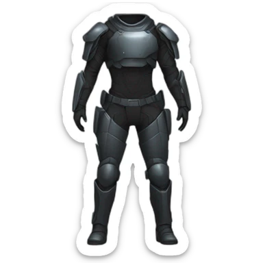 futuristic Anti-Matter dark armored pants sticker