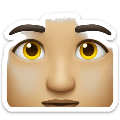 yellow emoji blank stare eyebrows sticker