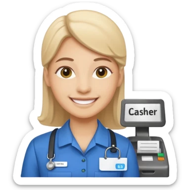 cashier sticker