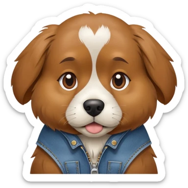 Dog wearing buggy jeans like a rapper  sticker