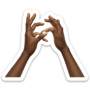 two hands reaching out the screen sticker