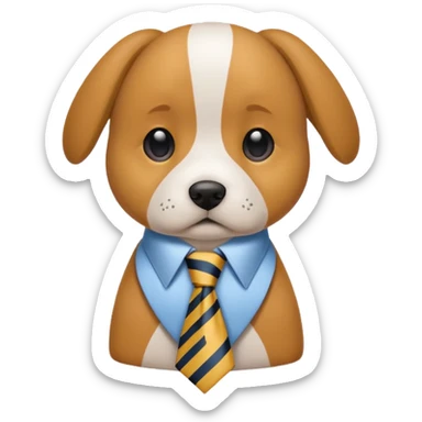 My dog whereing a tie sticker