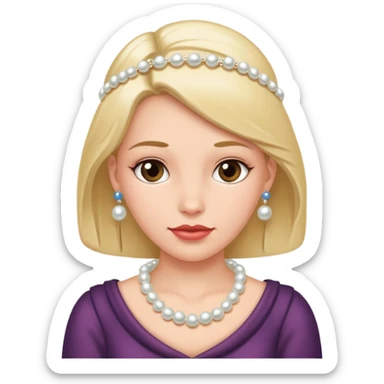  Woman clutching her pearls  sticker