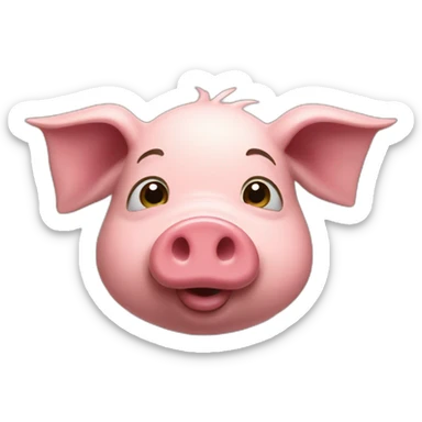 The little pig from three brothers who build a wood house sticker