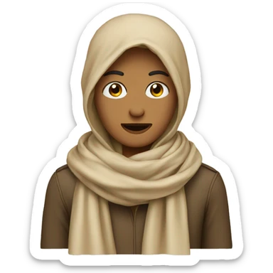 Beige scarf sticker