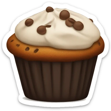 classy muffin cake brown  sticker