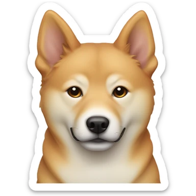 Jindo dog with tortoise shell coloring, without any white fur sticker