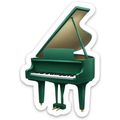 dark green piano sticker