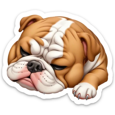 Bulldog sleeping  sticker