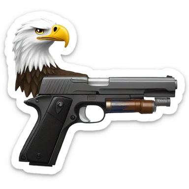 America freedom eagle gun sticker