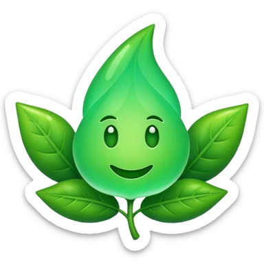 Trebol de 5 hojas emoji black clover sticker