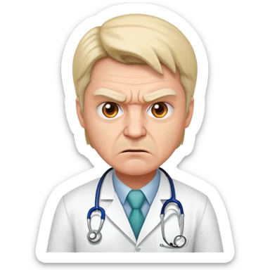 angry medical doctor sticker