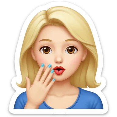 blowing kiss sticker