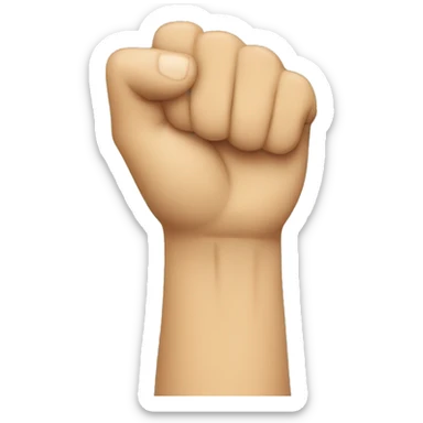 fist to palm hand sign sticker