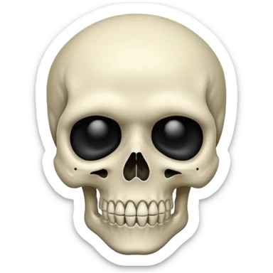 Skull face emoji sticker