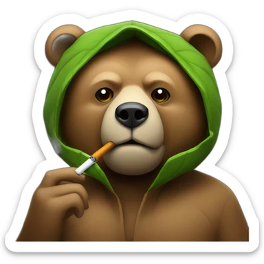 bears smoking weed blockchain sticker