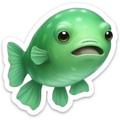 green blobfish sticker