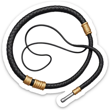 Black bull whip sticker