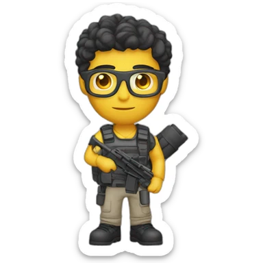 male high school student modern sporting tactical grip aimpoint sticker