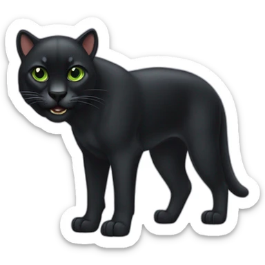 Animal pantera negra con ojos verdes sticker