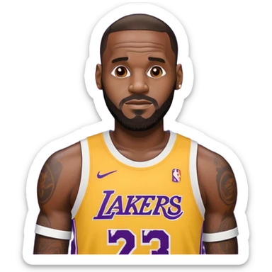 LeBron James Lakers sticker