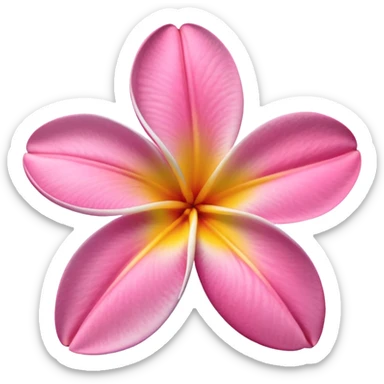 Frangipani Pink flower emoji sticker