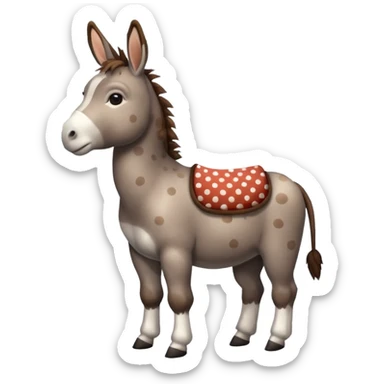 polka dots donkey full body sticker