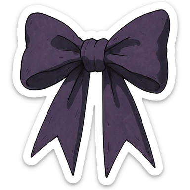 Purple gothic bow sticker