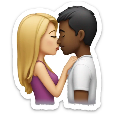 couple kissing  sticker
