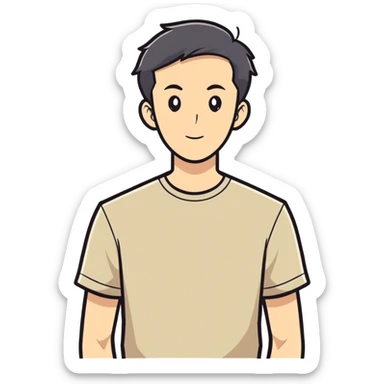 realistic portrait of a man sticker