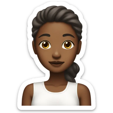 Brown skin girl doing skincare  sticker