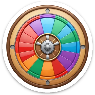 rainbow roulette wheel seven sectors sticker