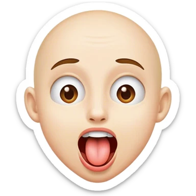 Excited face with tongue sticking out  sticker