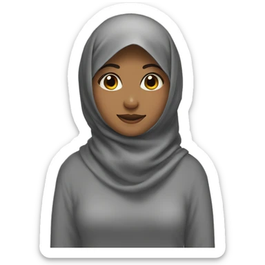 A girl covered in a hijab sticker