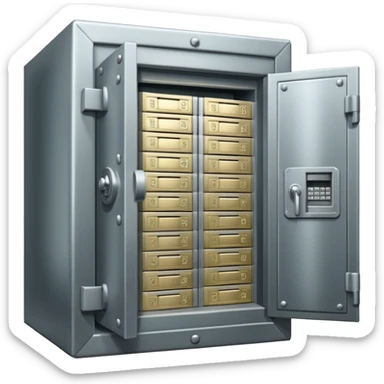 Bank vault full of money  sticker