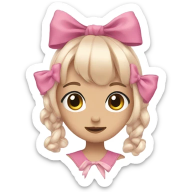Aesthetic bow sticker